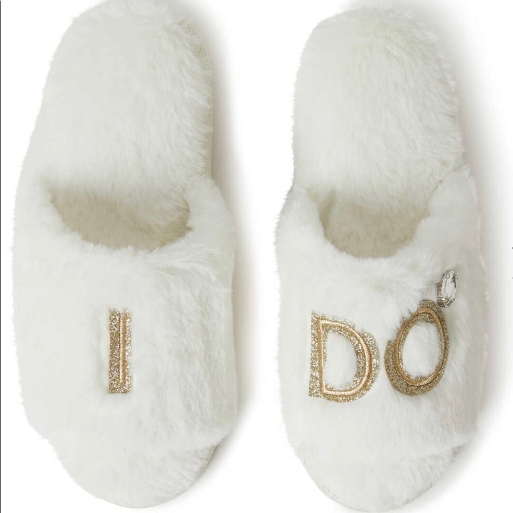Dearfoams Bridal ‘I Do’ Slippers